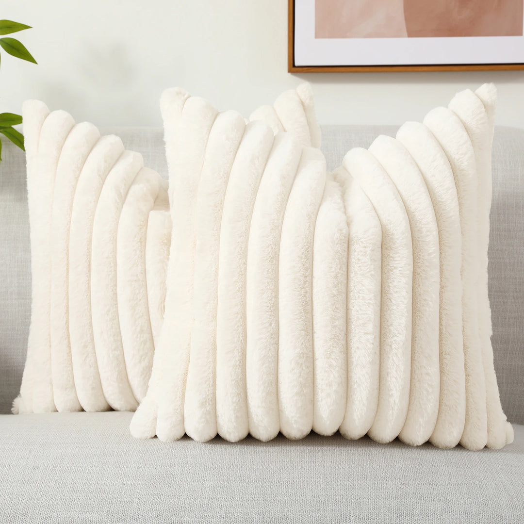 Ridge Plush Cushion Cover