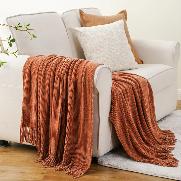 Channel Chenille Throw