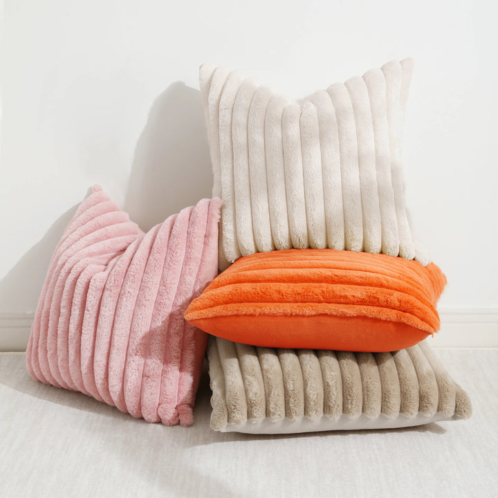 Ridge Plush Cushion Cover