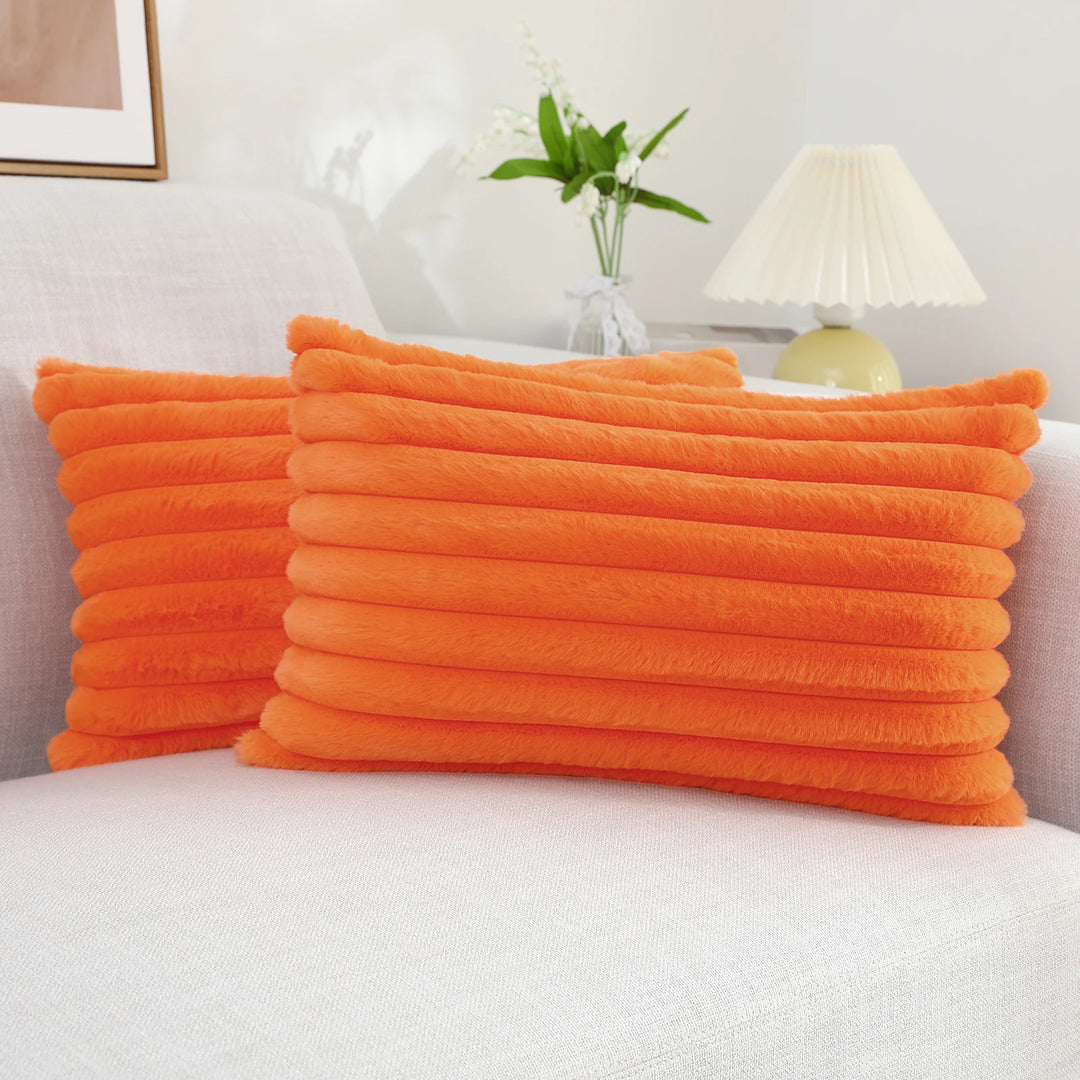 Ridge Plush Cushion Cover