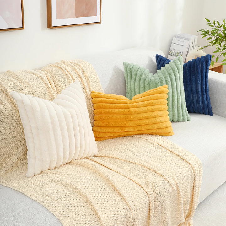 Ridge Plush Cushion Cover