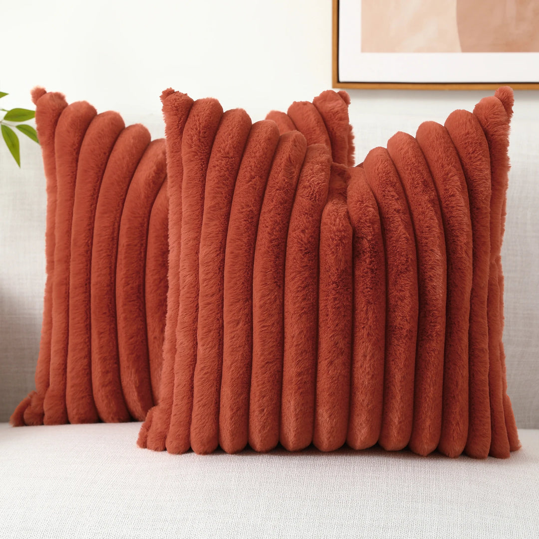 Ridge Plush Cushion Cover