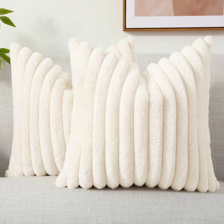 Ridge Plush Cushion Cover