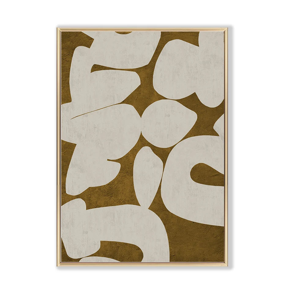 Verdant Forms Abstract Green & Cream