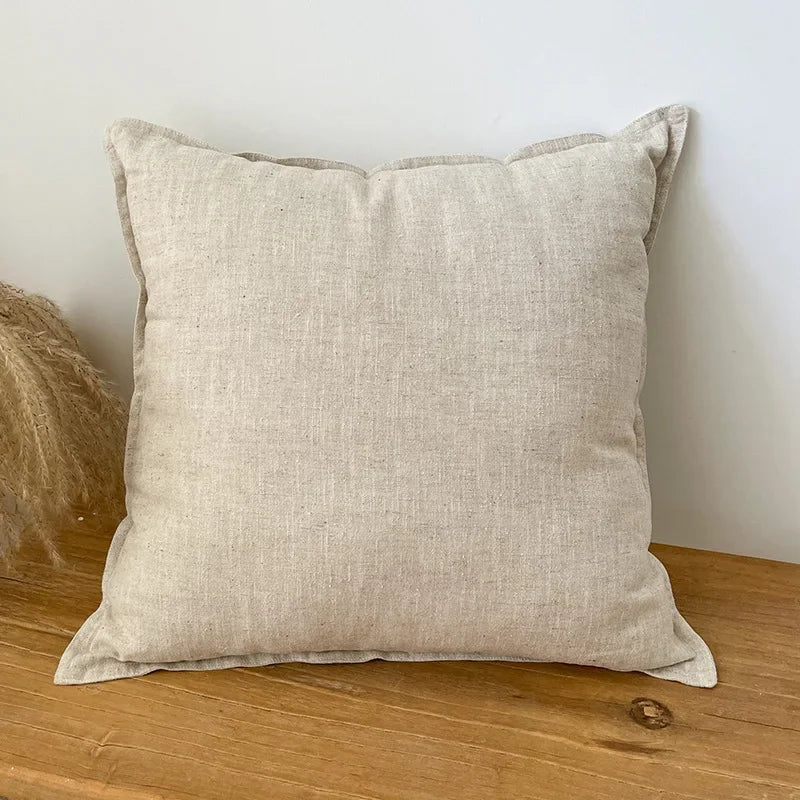 Natural Cotton Linen Cushion Cover