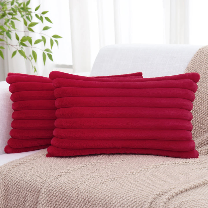 Ridge Plush Cushion Cover