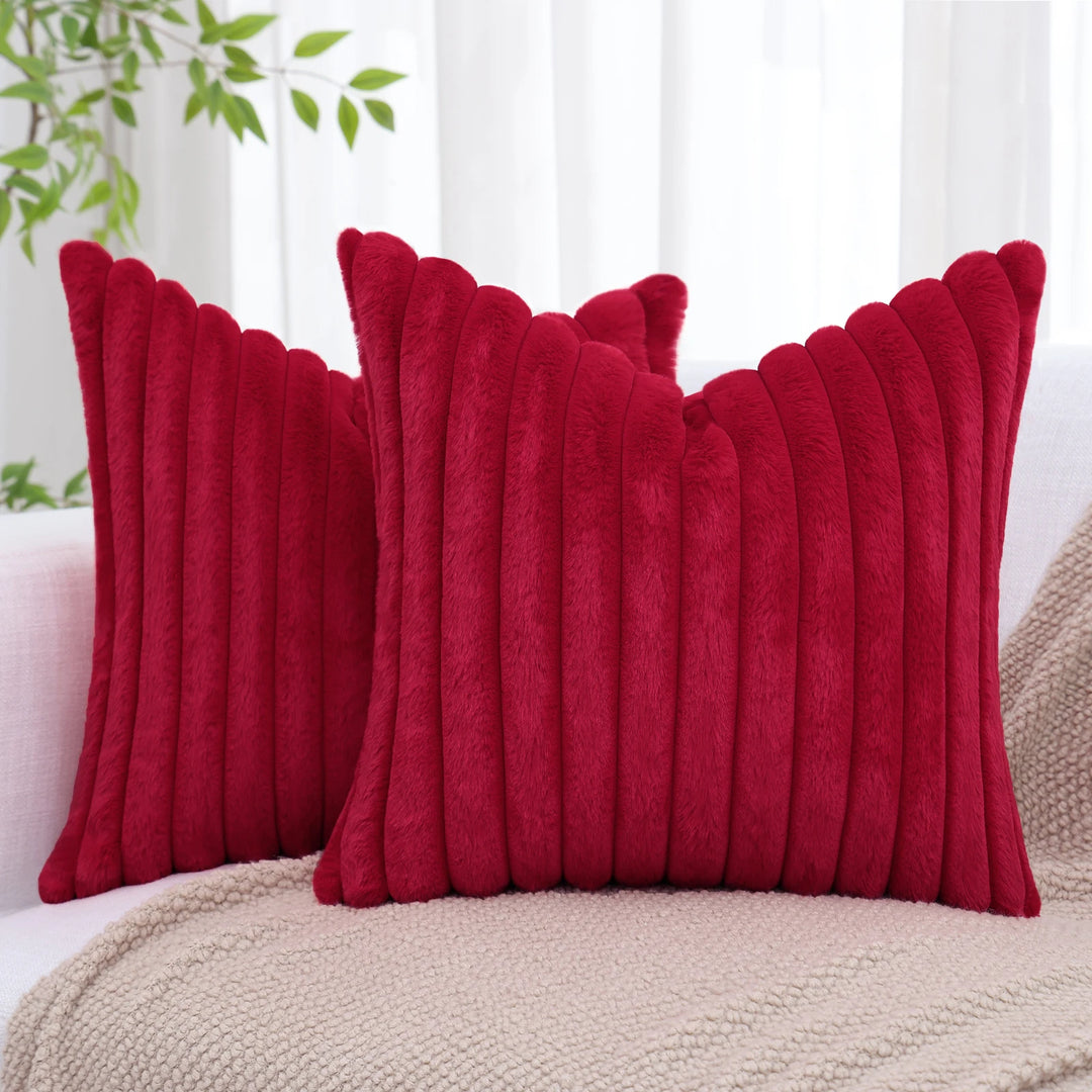 Ridge Plush Cushion Cover