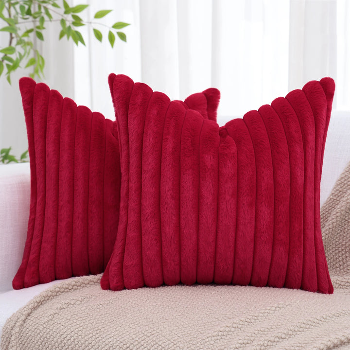 Ridge Plush Cushion Cover