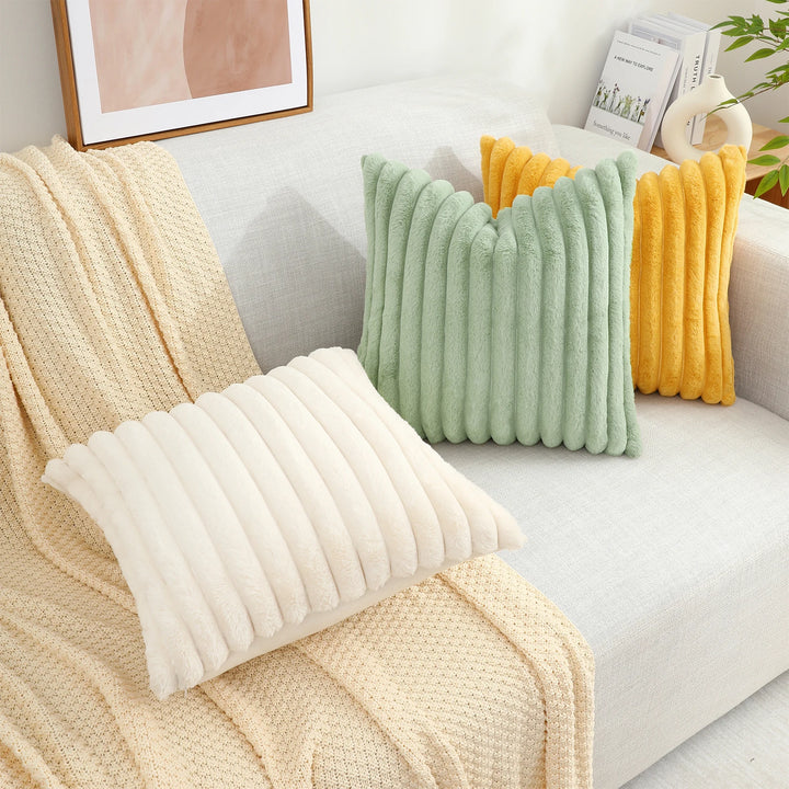Ridge Plush Cushion Cover