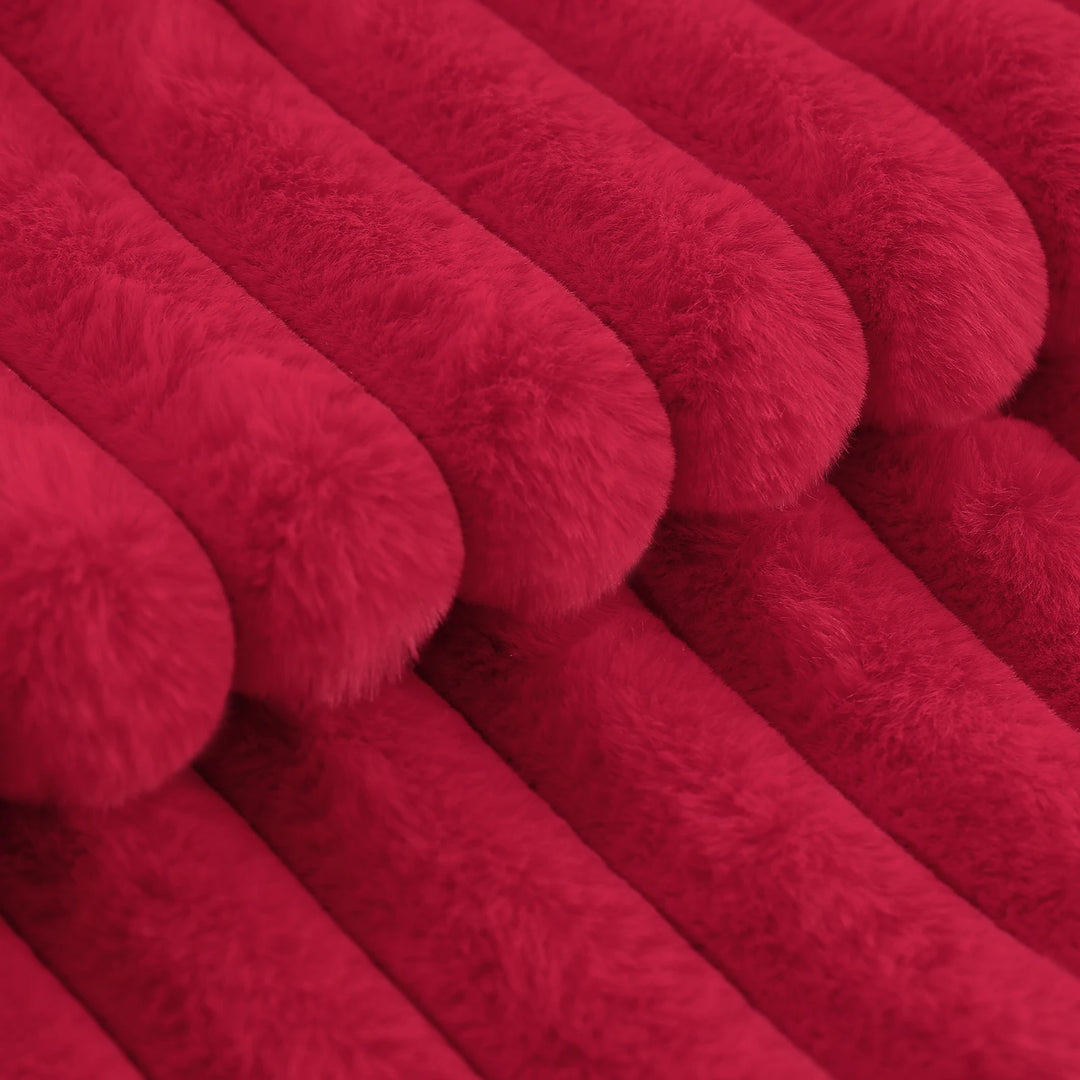 Ridge Plush Cushion Cover