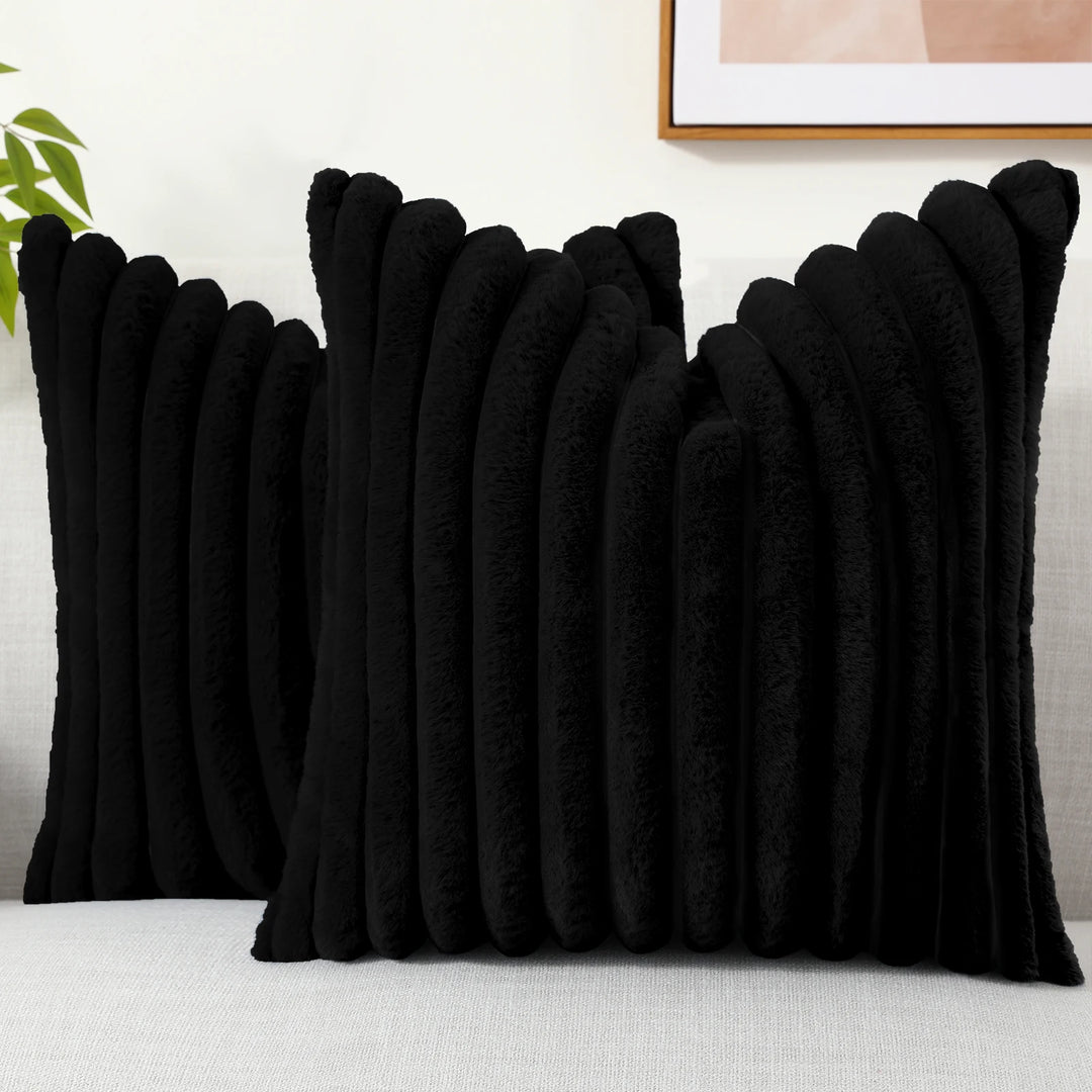 Ridge Plush Cushion Cover