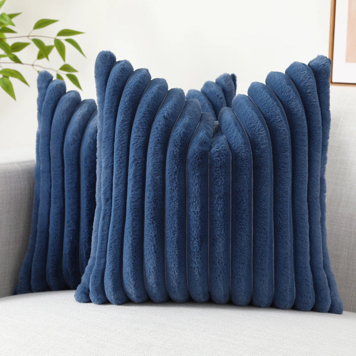 Ridge Plush Cushion Cover