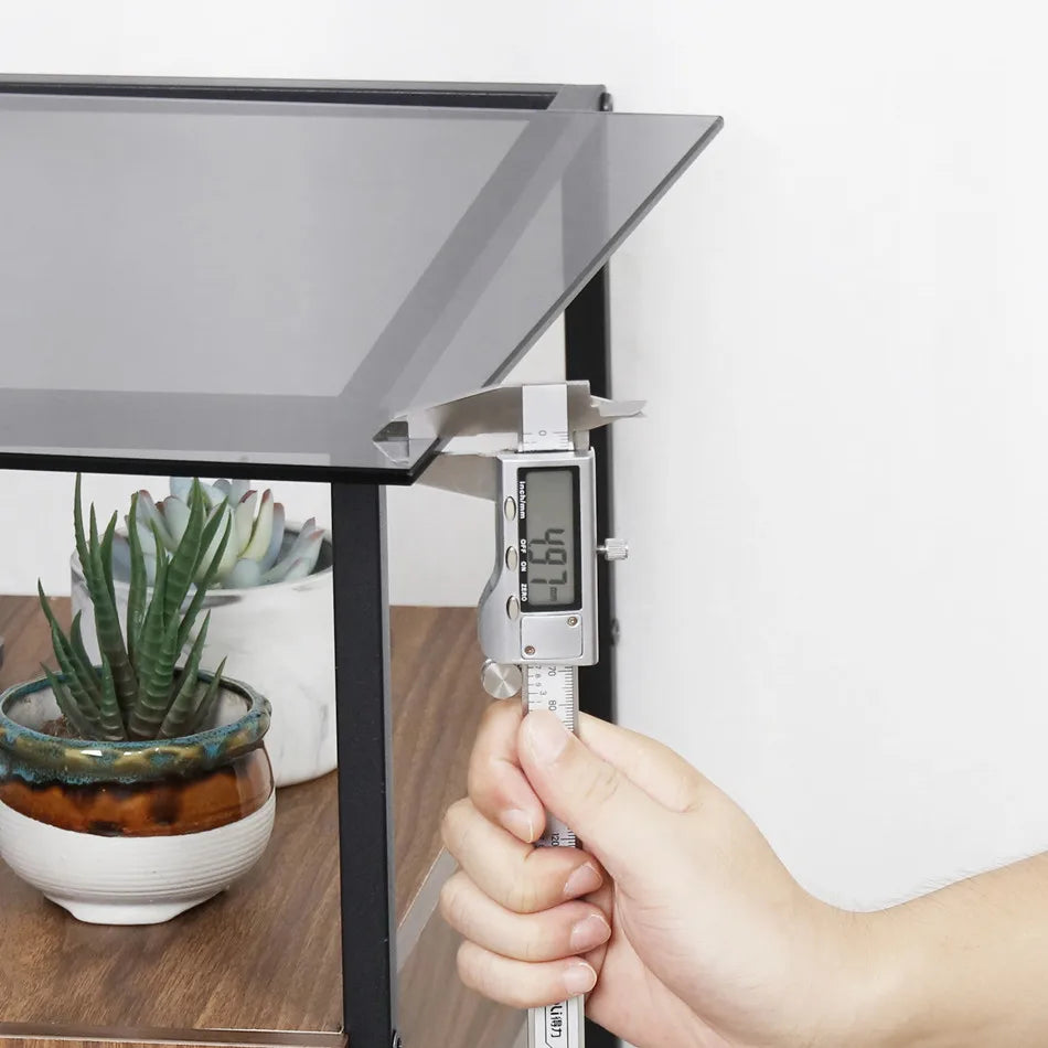 Oslo Glass-Top Side Table