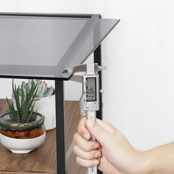 Oslo Glass-Top Side Table