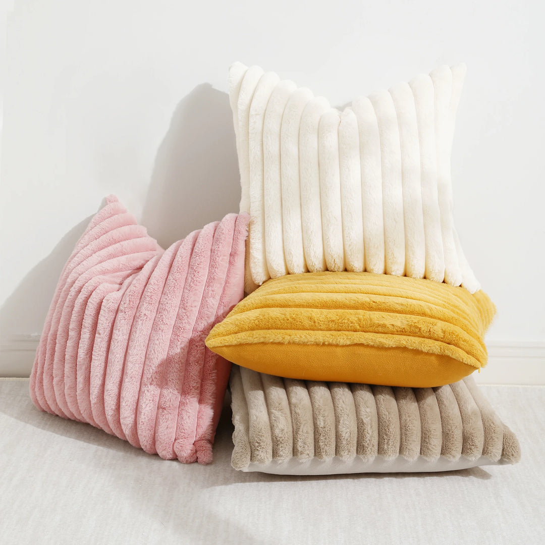 Ridge Plush Cushion Cover