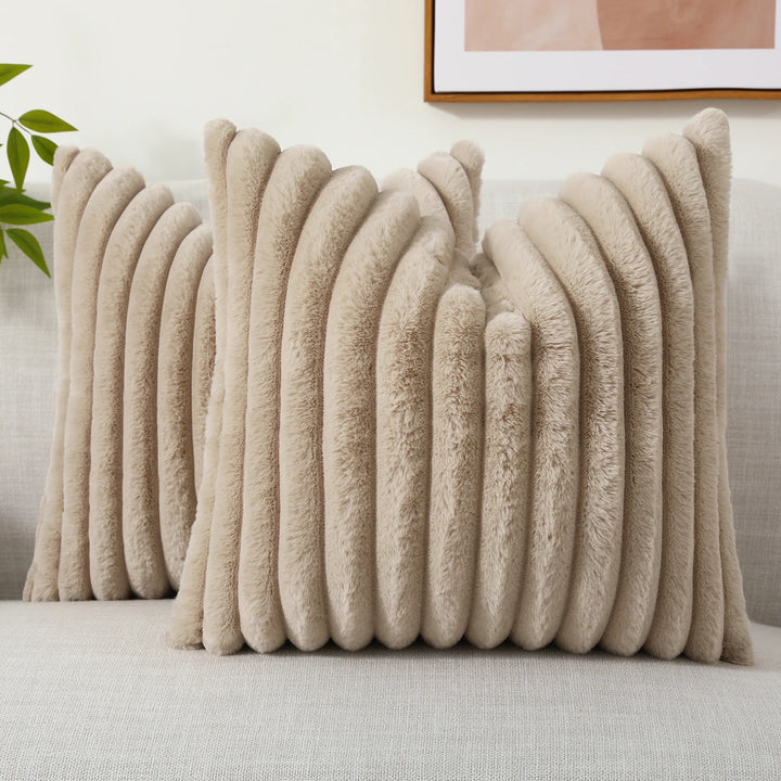 Ridge Plush Cushion Cover