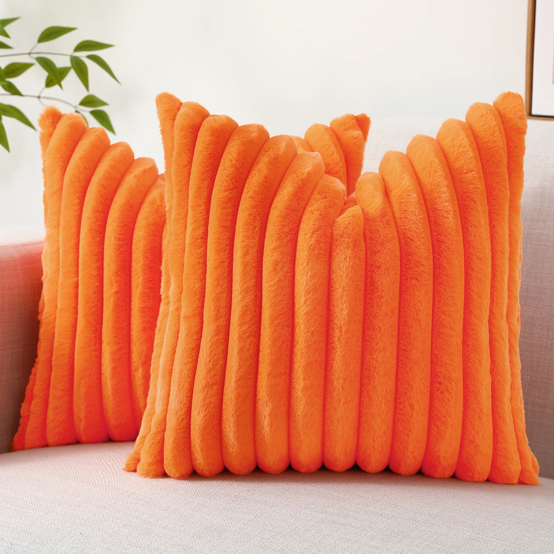 Ridge Plush Cushion Cover