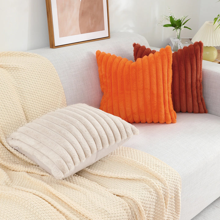 Ridge Plush Cushion Cover