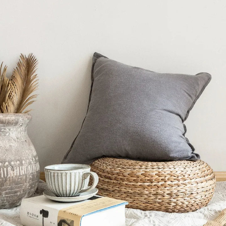 Natural Cotton Linen Cushion Cover