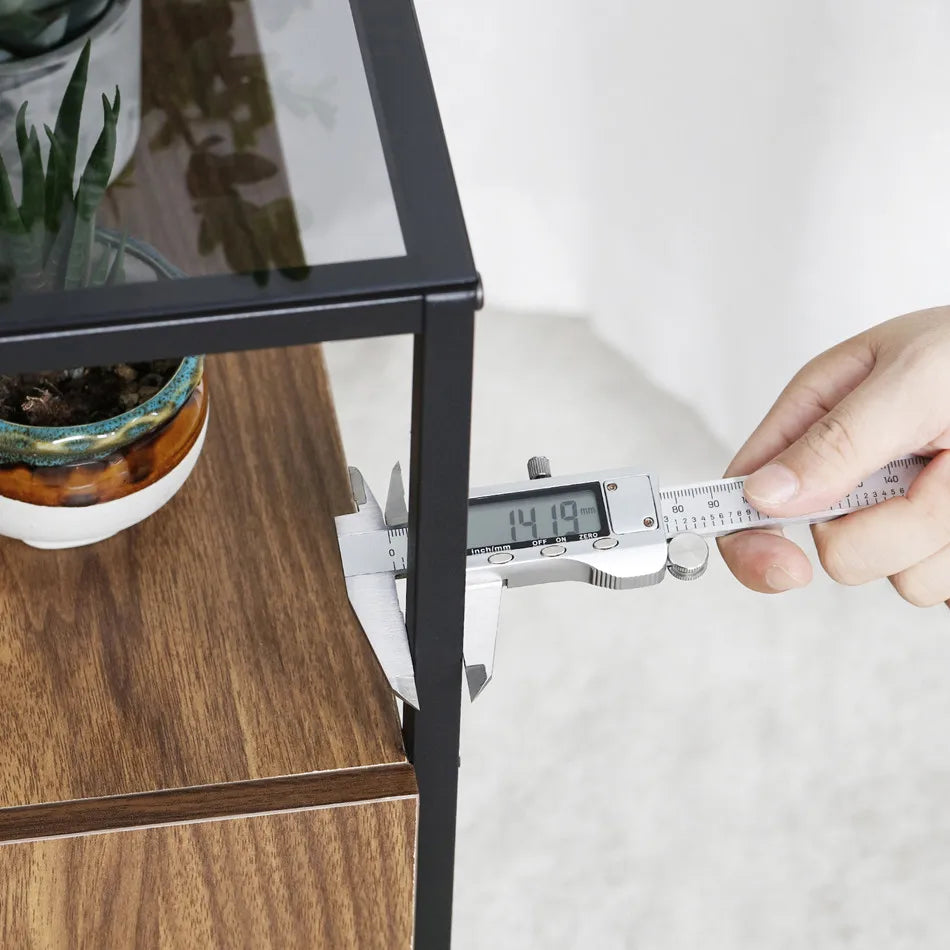 Oslo Glass-Top Side Table